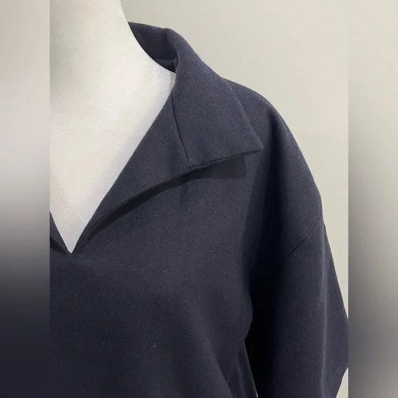 Agnes B. Wool blend Navy Top M - Picture 5 of 13